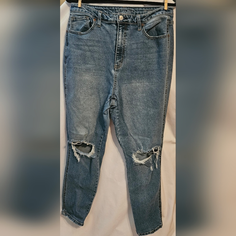 Arizona Jean Company Blue Skinny Jeans Distressed